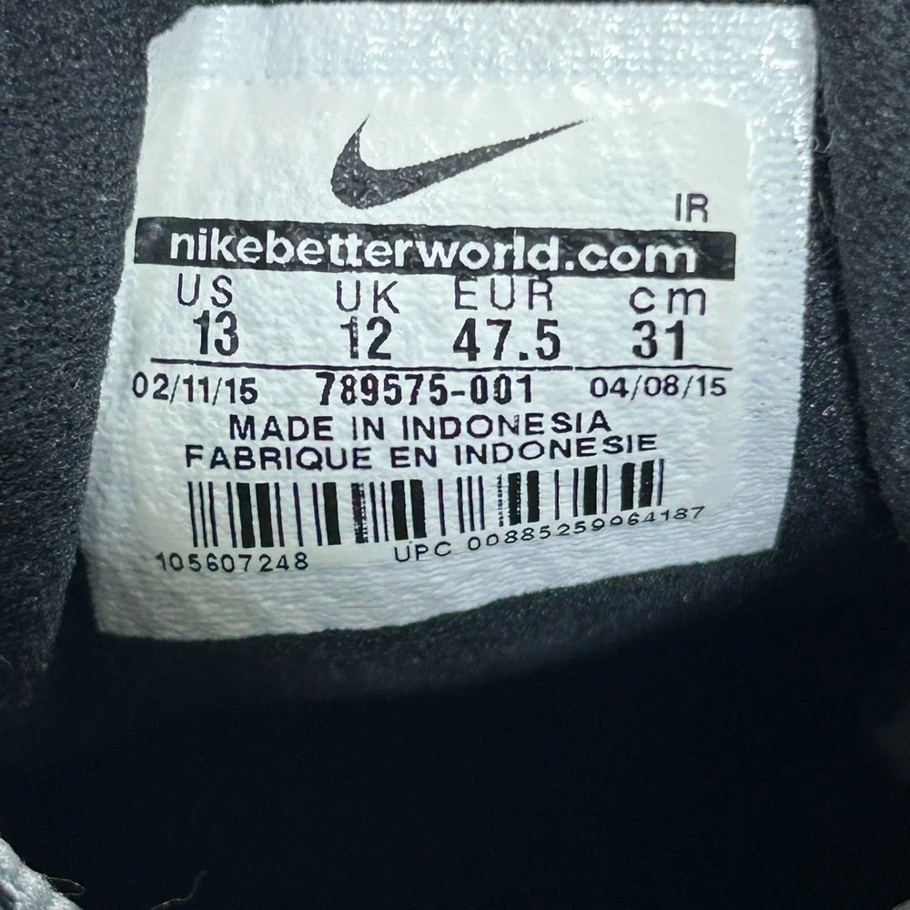 Nike Air Max Premiere Running Shoes Sneakers Mens Size 13 Black Grey 789575-001